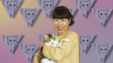 A Japanese Writer (and Her Cat) Meet US Readers